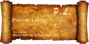 Parrag Lilla névjegykártya